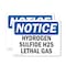 Signmission Hydrogen Sulfide H2S Lethal Gas OSHA Notice Sign, Plastic, 14in W x 10in L, 2PK OS-2PACK-NS-P-1014-L-13581 - alternate 1